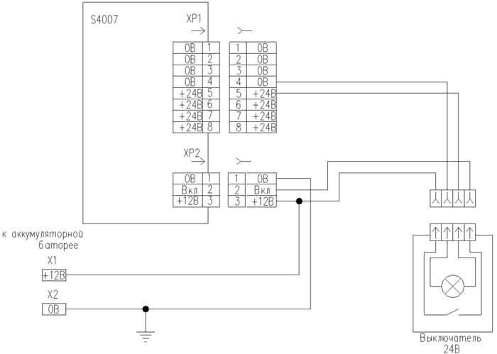 Схема подключения преобразователя напряжения S4005